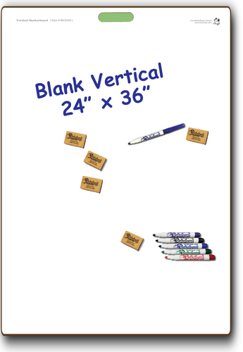 BLANK UNLINED VERTICAL DOUBLE SIDED DRY ERASE,  24