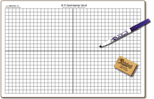 X-Y CENTIMETER GRAPH DOUBLE SIDED DRY ERASE,  11" x 16" Student Response Boards - BXYC1116-2x