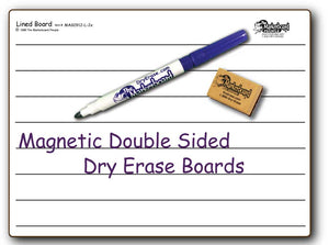 LINED MAGNETIC DOUBLE SIDED DRY ERASE,  9" x 12" Student Whiteboards - MAG0912-LC-2x