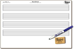 MUSIC DOUBLE SIDED DRY ERASE,  11" x 16" Student Response Boards - ZC1116-2x