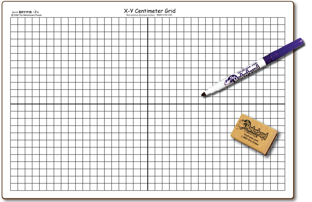 11" x 16" X-Y CENTIMETER GRAPH - Marker & Eraser Combo Kit