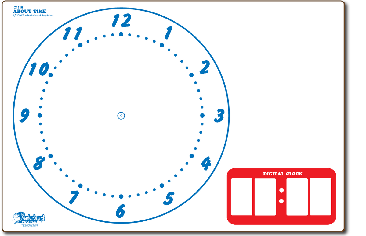 Clock Board — DryErase.com