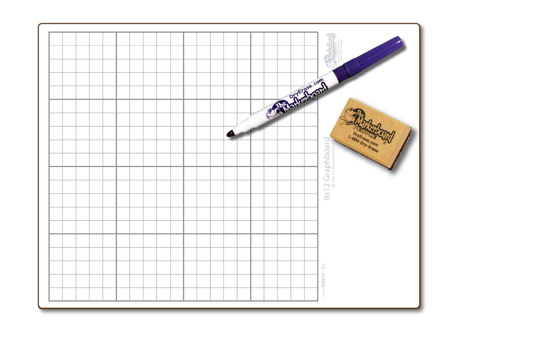 9" x 12" Graphboard - Marker & Eraser Combo Kit