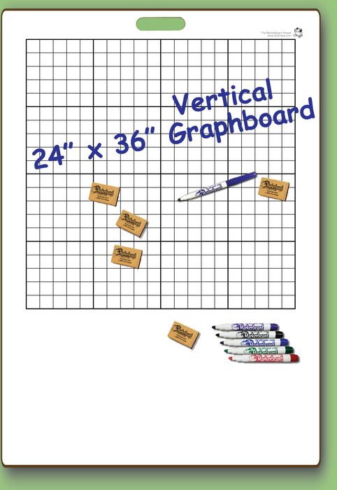 Vertical Graphboard with Handle — DryErase.com