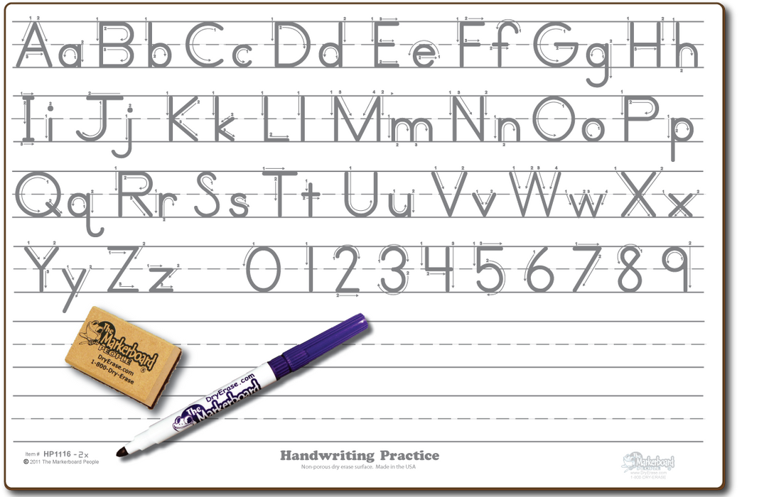 Handwriting Practice Board - Marker & Eraser Combo Kit