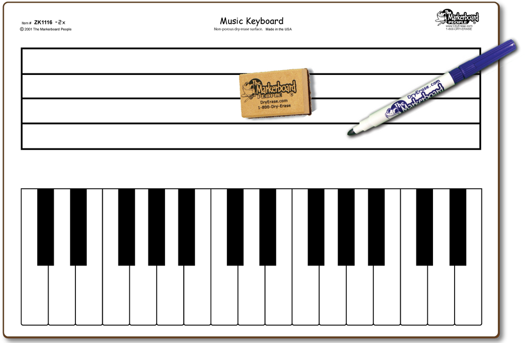Music Keyboard - Marker & Eraser Combo Kit