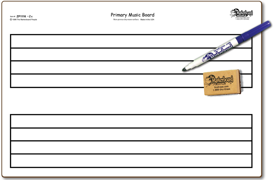 Primary Music Board - Marker & Eraser Combo Kit