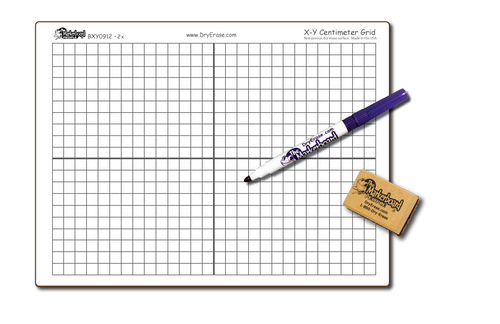 X-Y CENTIMETER GRAPH DOUBLE SIDED DRY ERASE,  9