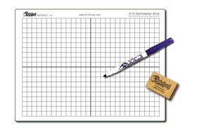 X-Y CENTIMETER GRAPH DOUBLE SIDED DRY ERASE,  9" x 12" Student Whiteboards - BXYC0912-2x