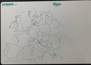 11"x16" Europe Map-Double-Sided $2.99