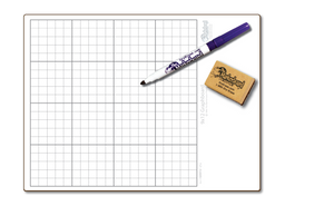 GRAPHBOARD DOUBLE SIDED DRY ERASE,  9" x 12" Student Whiteboards - GC0912-2x