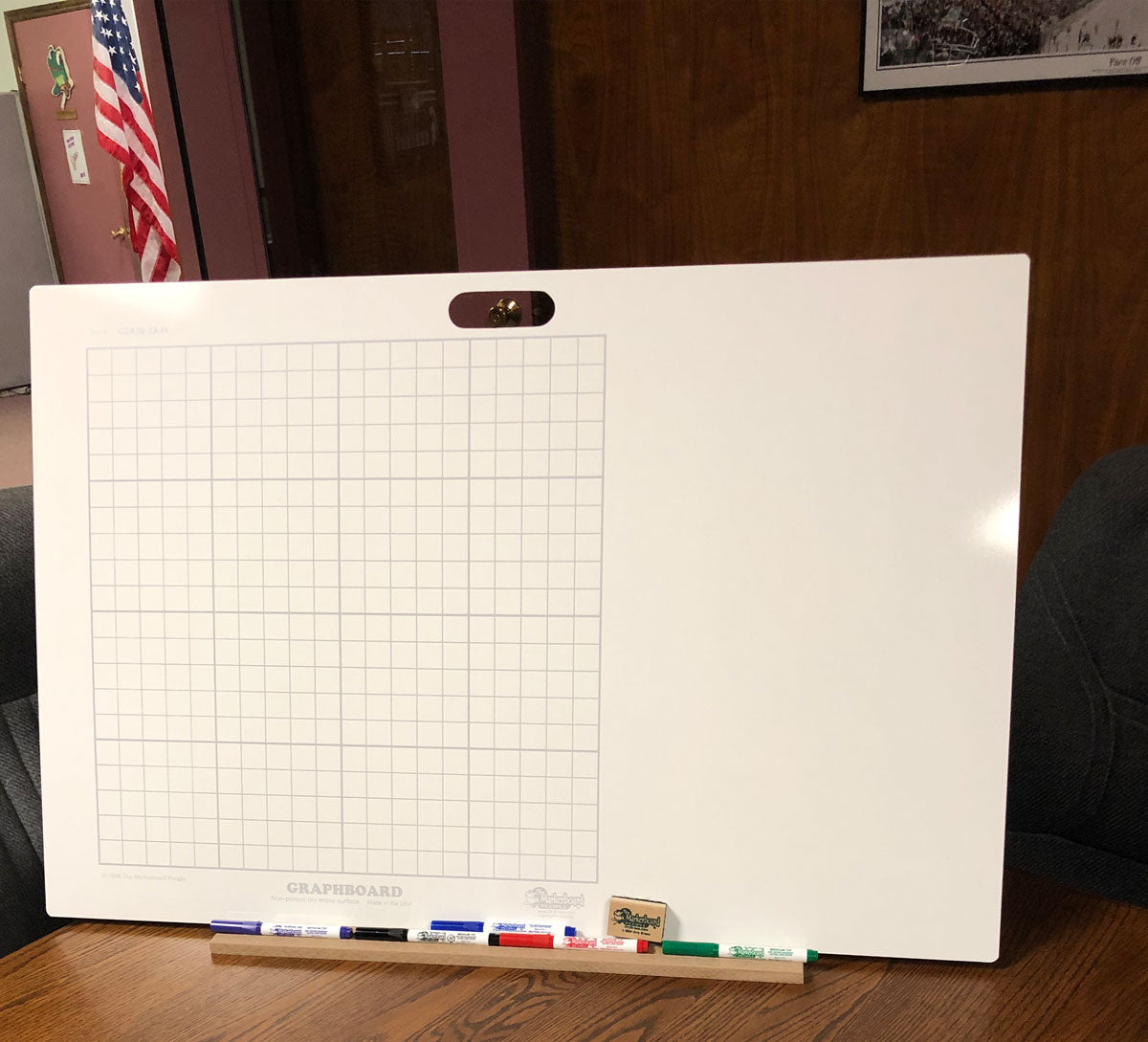 Flipside Single 1/4in Graph Dry Erase Board