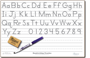 HANDWRITING PRACTICE DOUBLE SIDED DRY ERASE,  11" x 16" Student Response Boards - HPC1116-2x