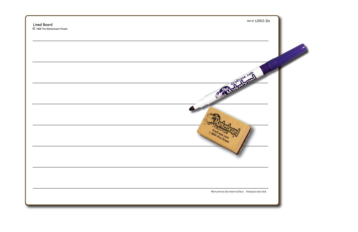 LINED BOARD DOUBLE SIDED DRY ERASE 9