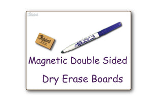 BLANK UNLINED MAGNETIC DOUBLE SIDED DRY ERASE -  9" x 12" Student Response Board - MAGC0912-2x