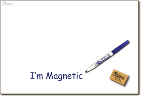 BLANK UNLINED MAGNETIC DOUBLE SIDED DRY ERASE - 11" x 16" Student Response Board - MAGC1116-2x