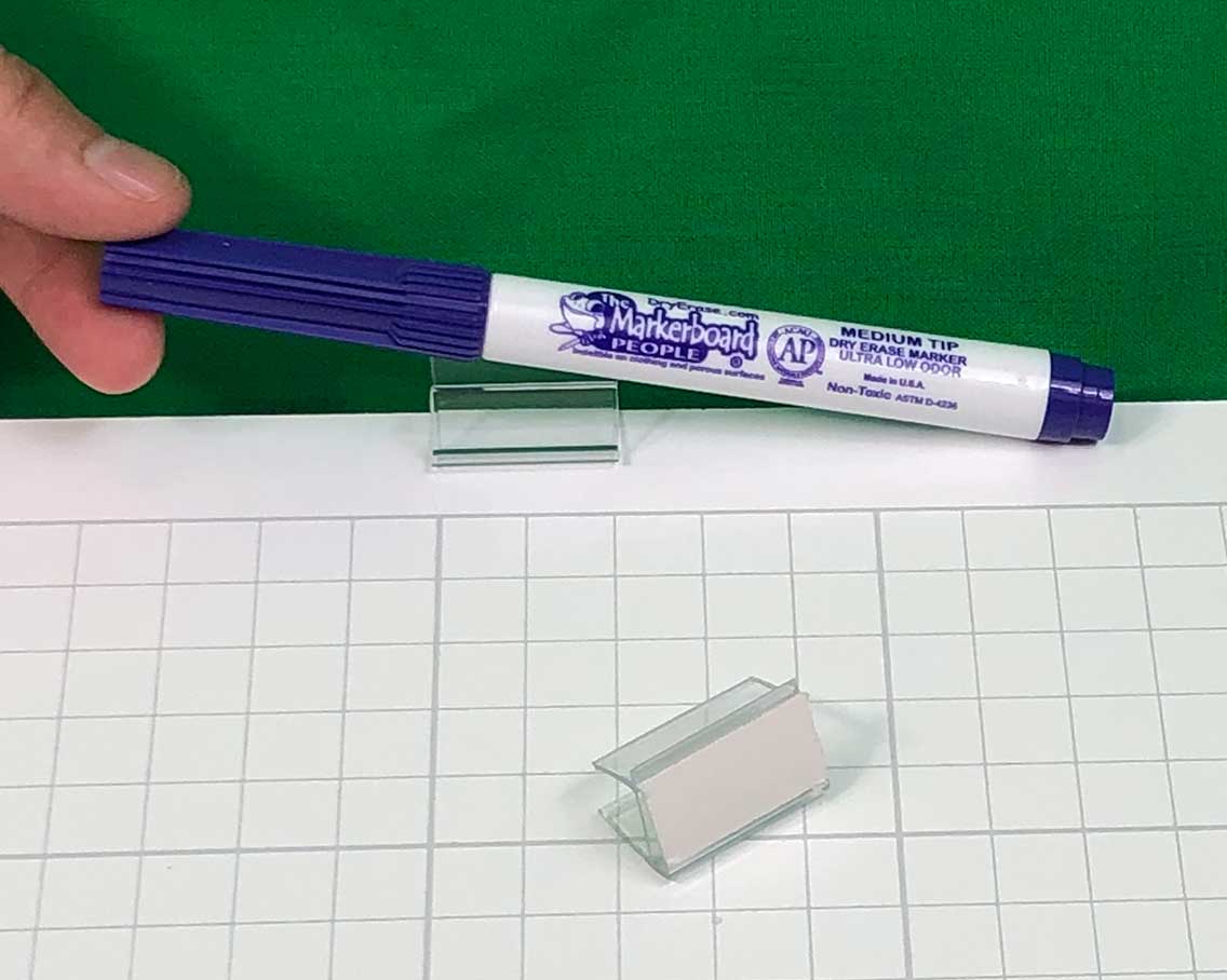MARKER HOLDER - Clip On or Self Adhesive for student dry erase