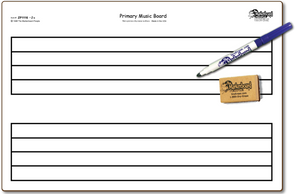 PRIMARY MUSIC DOUBLE SIDED DRY ERASE,  11" x 16" Student Response Boards - ZPC1116-2x
